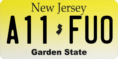 NJ license plate A11FUO