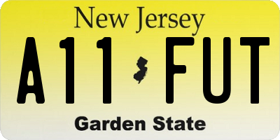 NJ license plate A11FUT