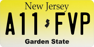 NJ license plate A11FVP