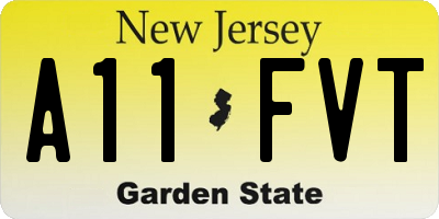 NJ license plate A11FVT