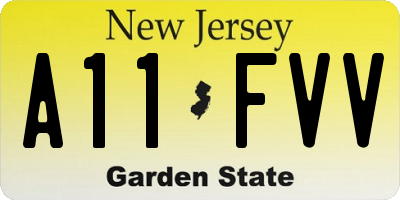 NJ license plate A11FVV