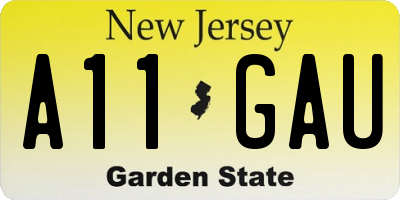 NJ license plate A11GAU