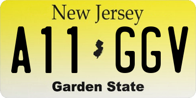 NJ license plate A11GGV