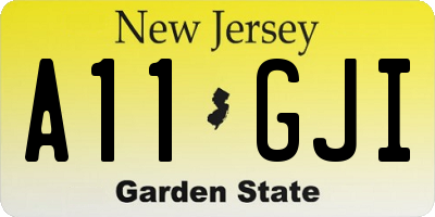 NJ license plate A11GJI