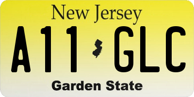 NJ license plate A11GLC