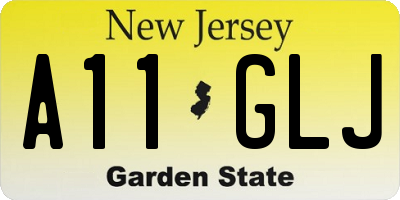 NJ license plate A11GLJ