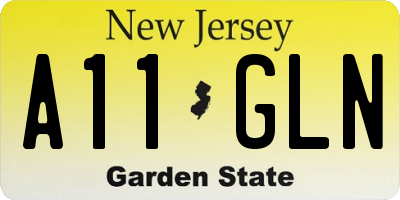 NJ license plate A11GLN