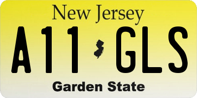 NJ license plate A11GLS