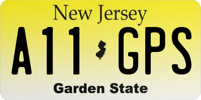 NJ license plate A11GPS