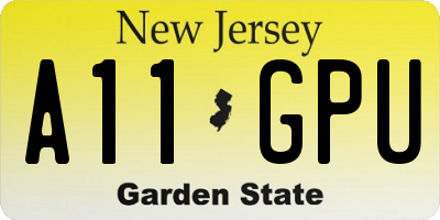 NJ license plate A11GPU
