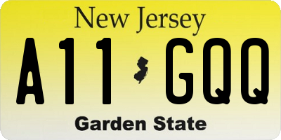 NJ license plate A11GQQ