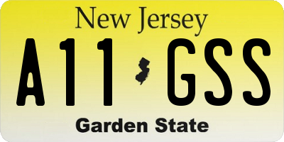 NJ license plate A11GSS