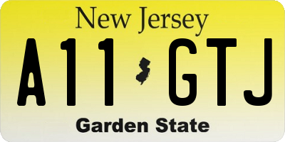 NJ license plate A11GTJ
