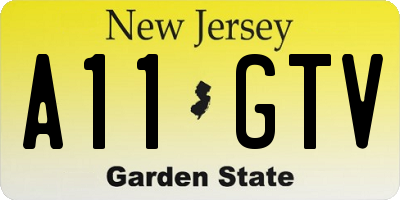 NJ license plate A11GTV