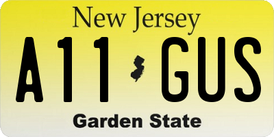NJ license plate A11GUS