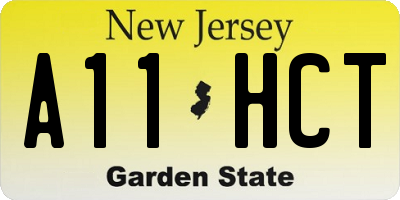 NJ license plate A11HCT