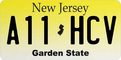NJ license plate A11HCV