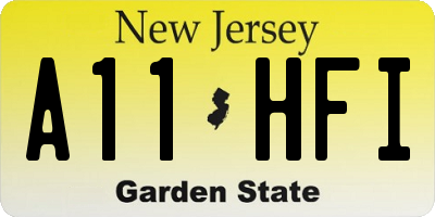 NJ license plate A11HFI