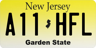 NJ license plate A11HFL