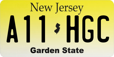 NJ license plate A11HGC