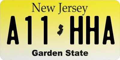 NJ license plate A11HHA