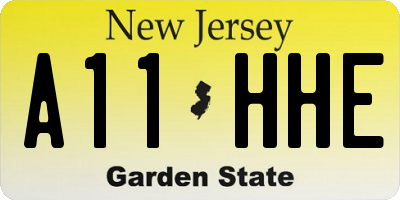 NJ license plate A11HHE