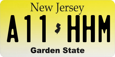 NJ license plate A11HHM