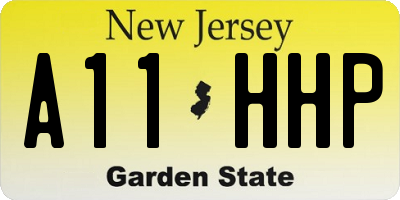 NJ license plate A11HHP