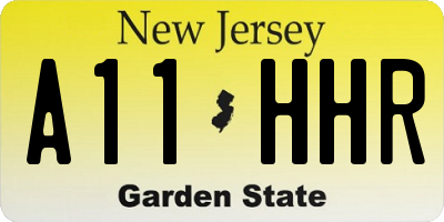 NJ license plate A11HHR