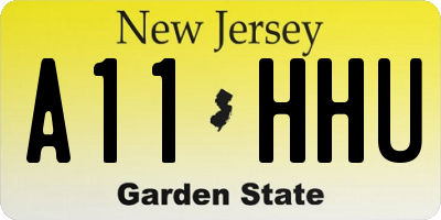 NJ license plate A11HHU