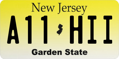 NJ license plate A11HII