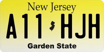 NJ license plate A11HJH