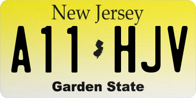 NJ license plate A11HJV