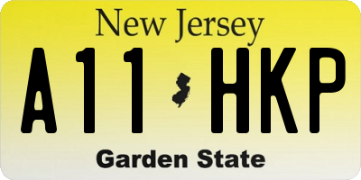 NJ license plate A11HKP