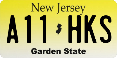NJ license plate A11HKS