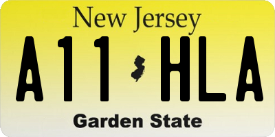 NJ license plate A11HLA