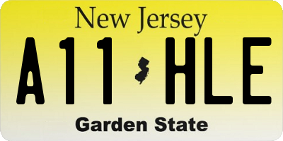 NJ license plate A11HLE