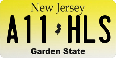 NJ license plate A11HLS