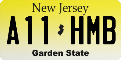 NJ license plate A11HMB