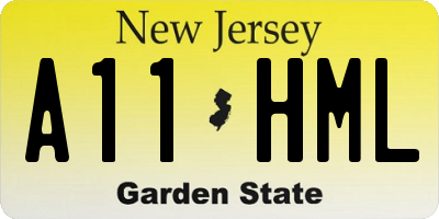NJ license plate A11HML