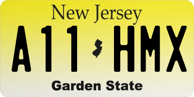 NJ license plate A11HMX