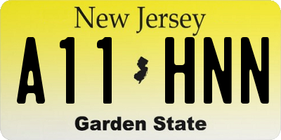 NJ license plate A11HNN