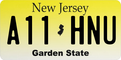 NJ license plate A11HNU