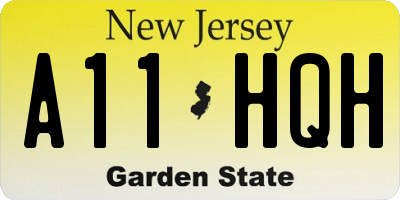 NJ license plate A11HQH