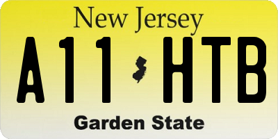 NJ license plate A11HTB