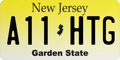 NJ license plate A11HTG