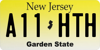 NJ license plate A11HTH