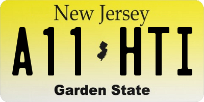 NJ license plate A11HTI
