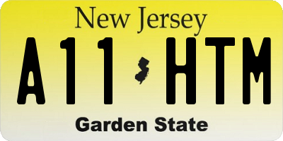 NJ license plate A11HTM