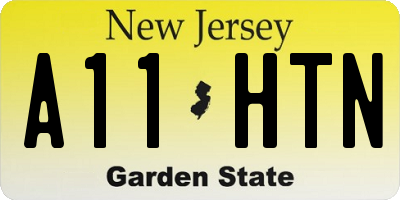 NJ license plate A11HTN